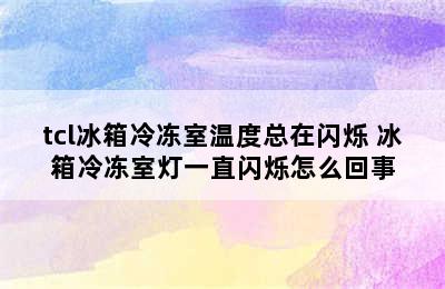 tcl冰箱冷冻室温度总在闪烁 冰箱冷冻室灯一直闪烁怎么回事